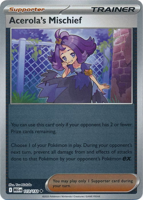 Mega Evolution Acerola's Mischief #113/132 Reverse Holo